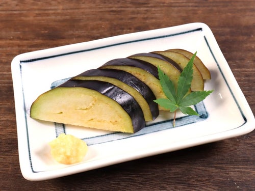 ナスなのに、リンゴのような味？！切って盛るだけ。泉州水なすの刺身